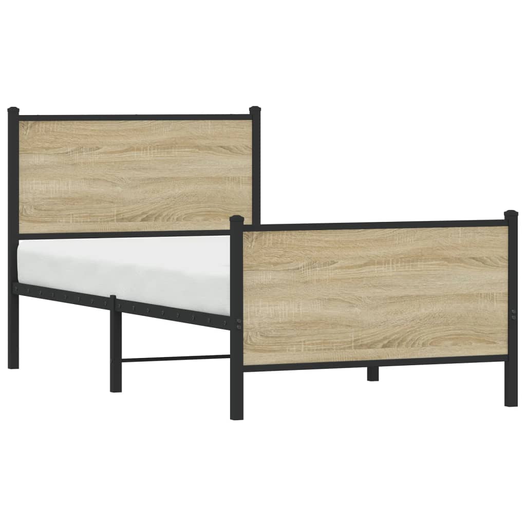 sengeramme uden madras 90x200 cm metal sonoma-eg