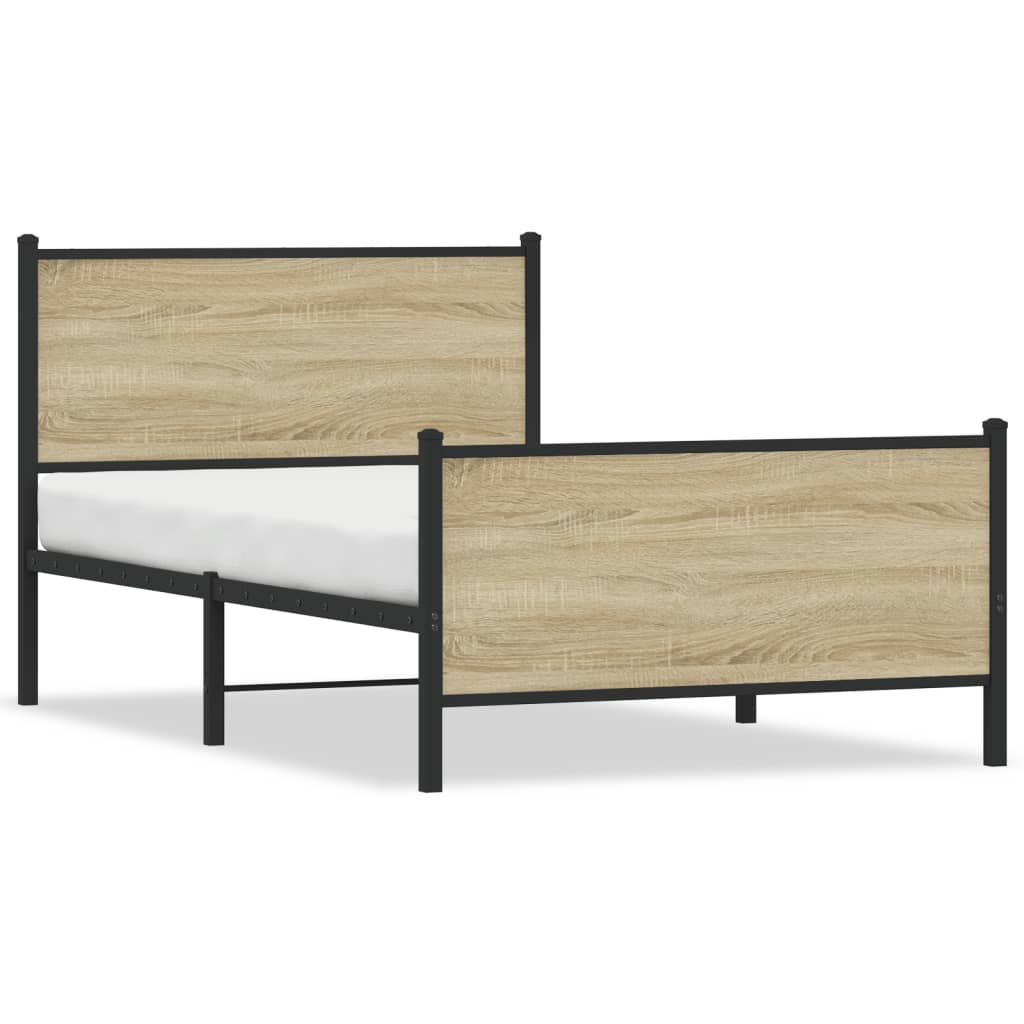 sengeramme uden madras 100x190 cm metal sonoma-eg