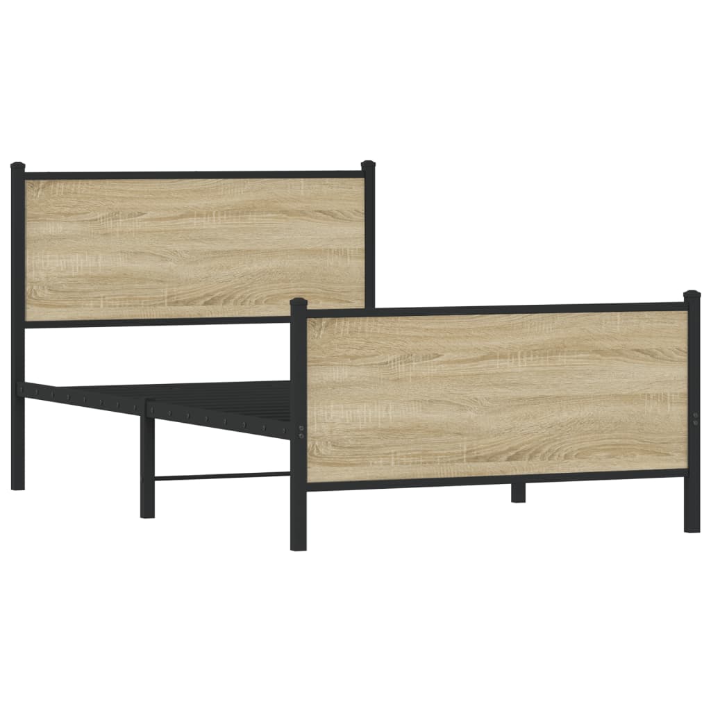 sengeramme uden madras 100x190 cm metal sonoma-eg