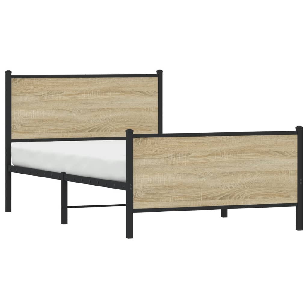 sengeramme uden madras 107x203 cm metal sonoma-eg