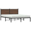 sengeramme uden madras 137x190 cm brun egetræ
