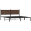 sengeramme uden madras 183x213 cm metal brun egetræsfarve