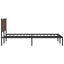 sengeramme uden madras 193x203 cm metal brun egetræsfarve