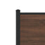 sengeramme 90x200 cm uden madras metal brun egetræsfarve