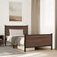 sengeramme 100x200 cm uden madras metal brun egetræsfarve