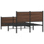 sengeramme 120x190 cm uden madras metal brun egetræsfarve