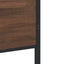 sengeramme 120x190 cm uden madras metal brun egetræsfarve