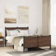 sengeramme uden madras 137x190 cm brun egetræ