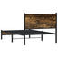 sengeramme uden madras 107x203 cm metal røget egetræsfarve