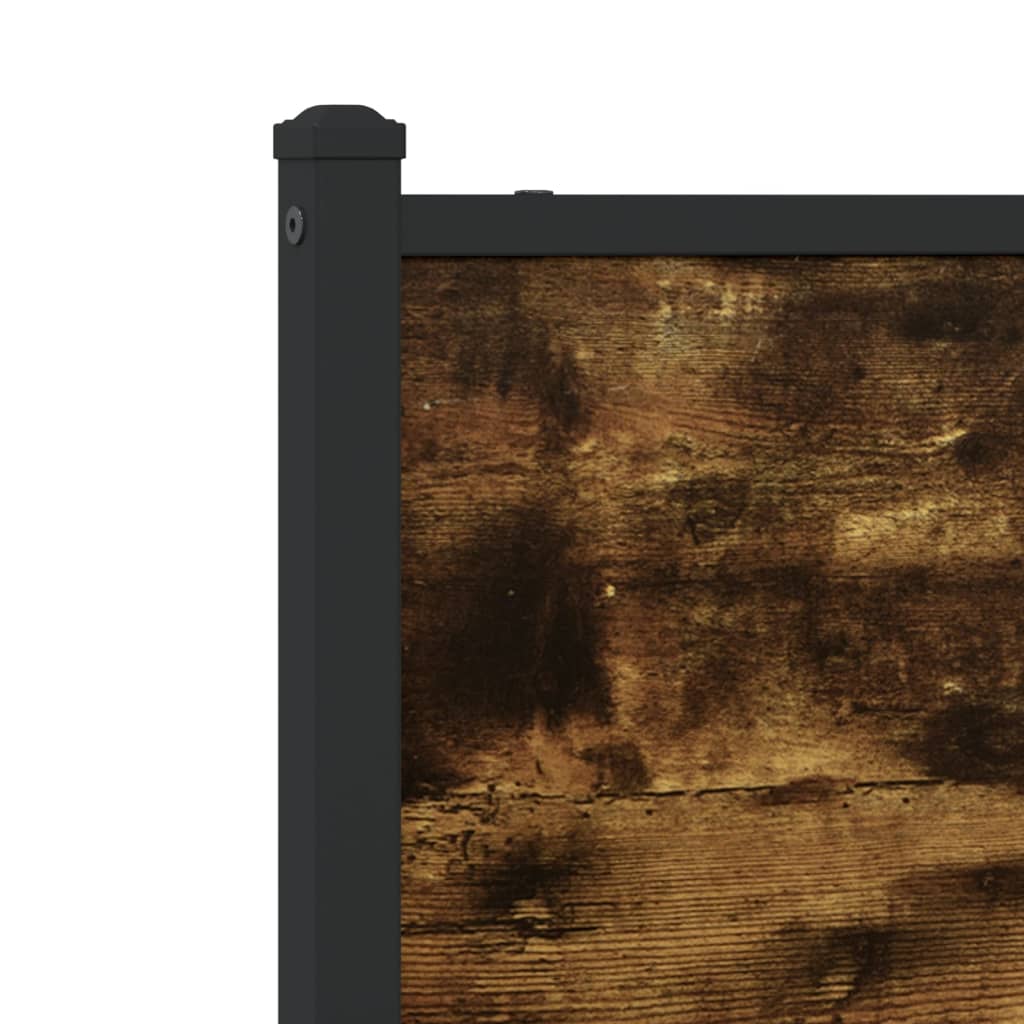 sengeramme uden madras 140x190 cm metal røget egetræsfarve
