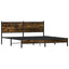 sengeramme uden madras 160x200 cm metal røget egetræsfarve