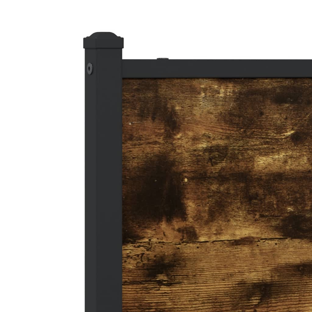 sengeramme uden madras 75x190 cm metal røget egetræsfarve