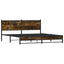 sengeramme uden madras 160x200 cm metal røget egetræsfarve