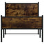 sengeramme uden madras 80x200 cm metal røget egetræsfarve