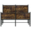 sengeramme uden madras 120x200 cm metal røget egetræsfarve