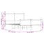 sengeramme uden madras 120x200 cm metal røget egetræsfarve