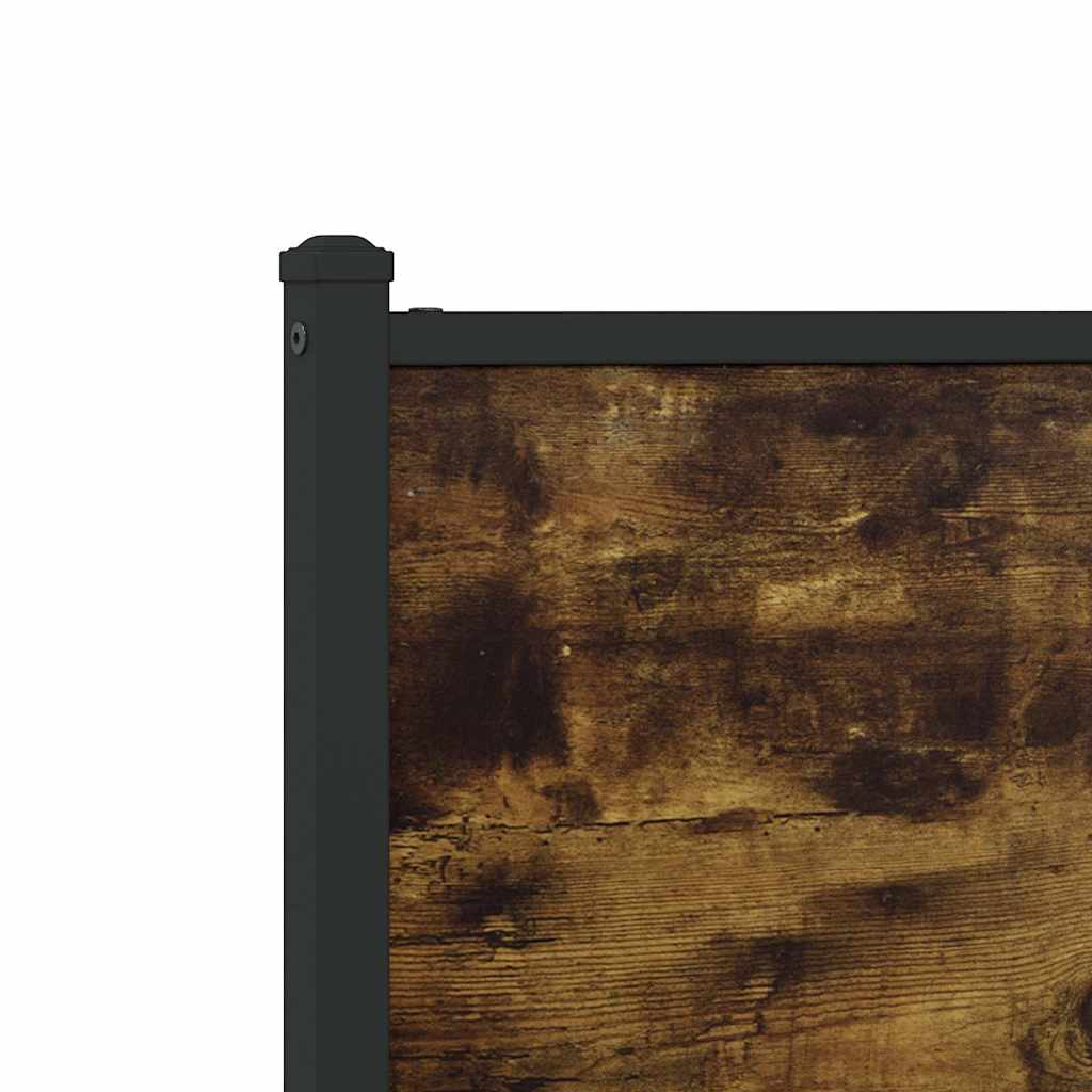 sengeramme uden madras 137x190 cm metal røget egetræsfarve