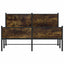 sengeramme uden madras 140x190 cm metal røget egetræsfarve
