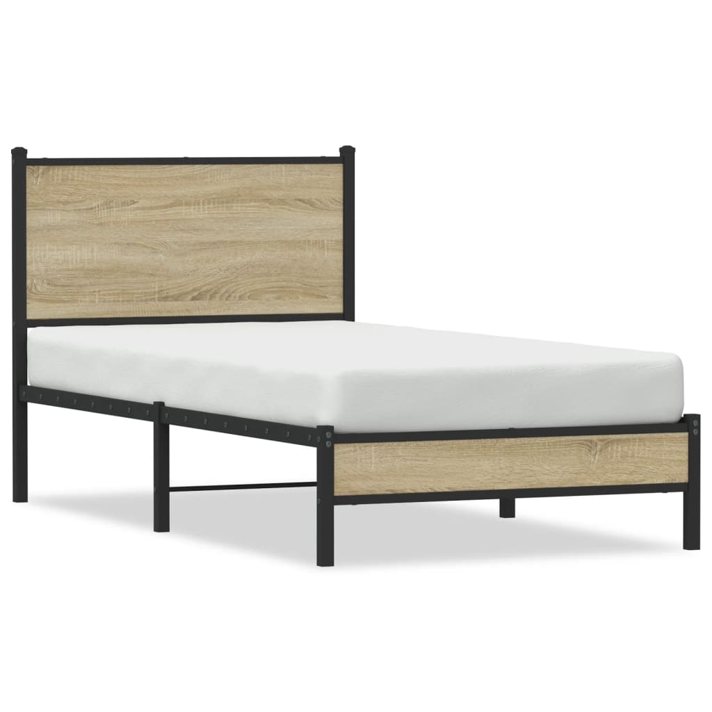 sengeramme uden madras 90x190 cm metal sonoma-eg