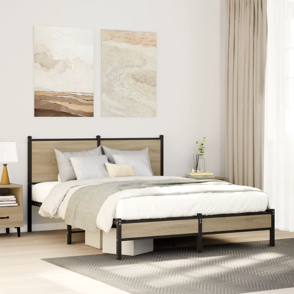 sengeramme uden madras 137x190 cm sonoma-eg