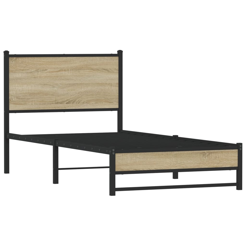 sengeramme uden madras 80x200 cm metal sonoma-eg