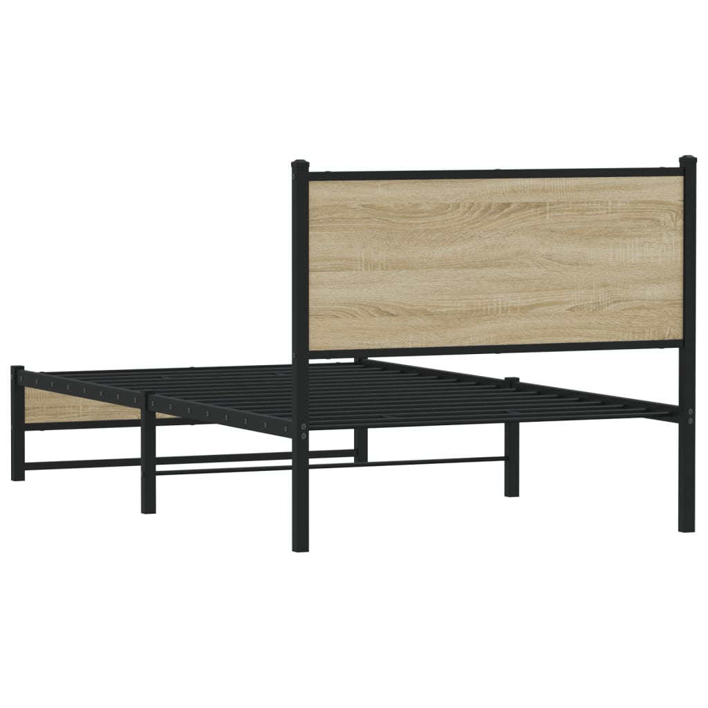 sengeramme uden madras 100x200 cm metal sonoma-eg