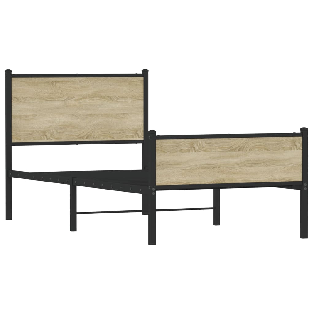 sengeramme uden madras 75x190 cm metal sonoma-eg