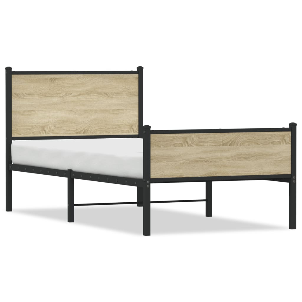 sengeramme uden madras 90x190 cm metal sonoma-eg