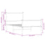 sengeramme uden madras 90x200 cm metal sonoma-eg