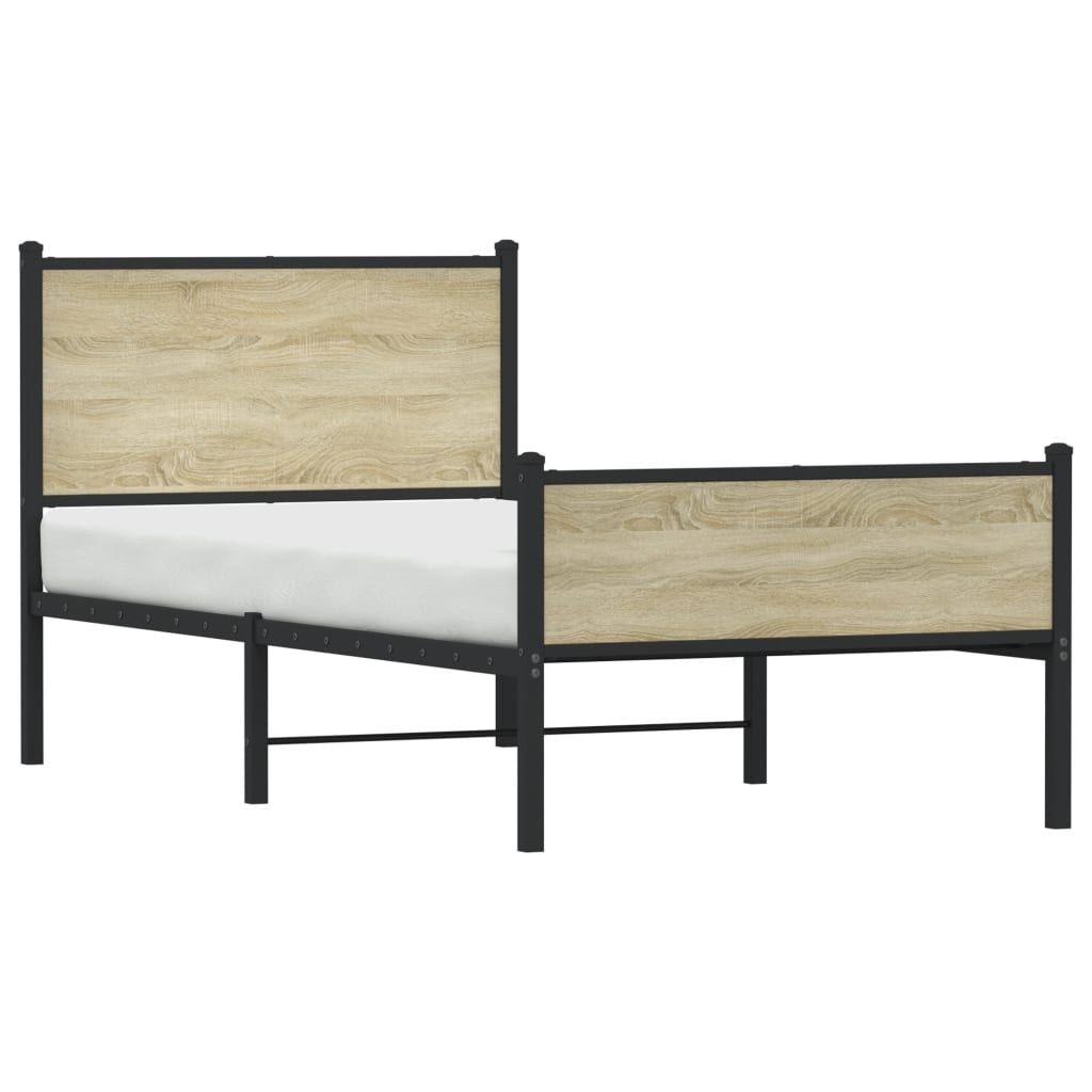 sengeramme uden madras 100x200 cm metal sonoma-eg