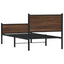 sengeramme 75x190 cm uden madras metal brun egetræsfarve