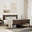 sengeramme 140x190 cm uden madras metal brun egetræsfarve