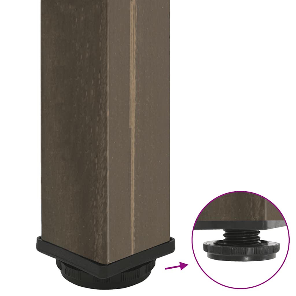 sofabordsben 4 stk. naturstål 30-32 cm stål