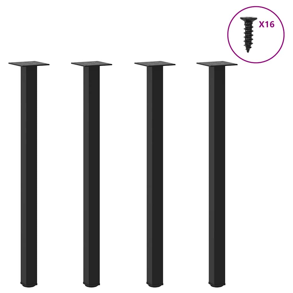 konsolbordben 4 stk. sort 72-74 cm stål billede