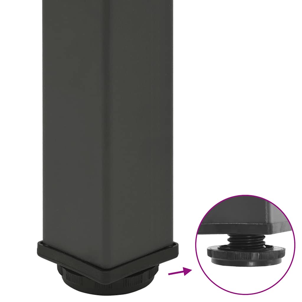 sofabordsben 4 stk. antracit 42-44 cm stål