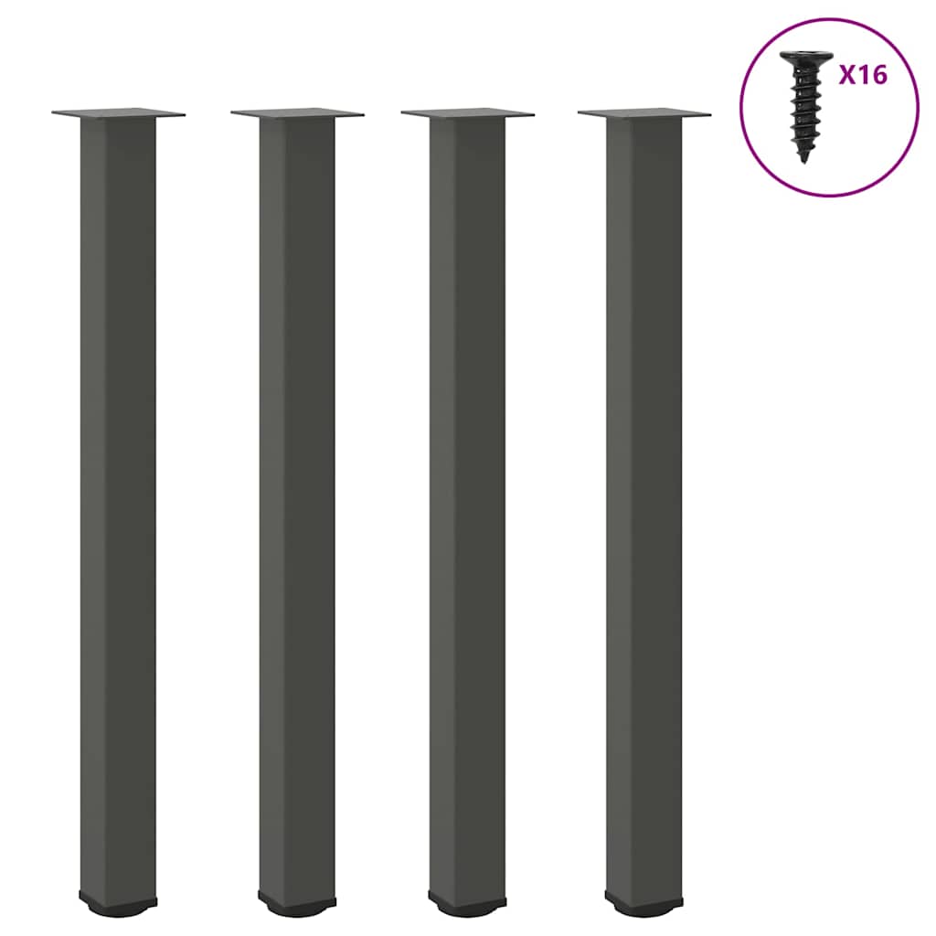 barbordsben 4 stk. antracit 110-112 cm stål billede