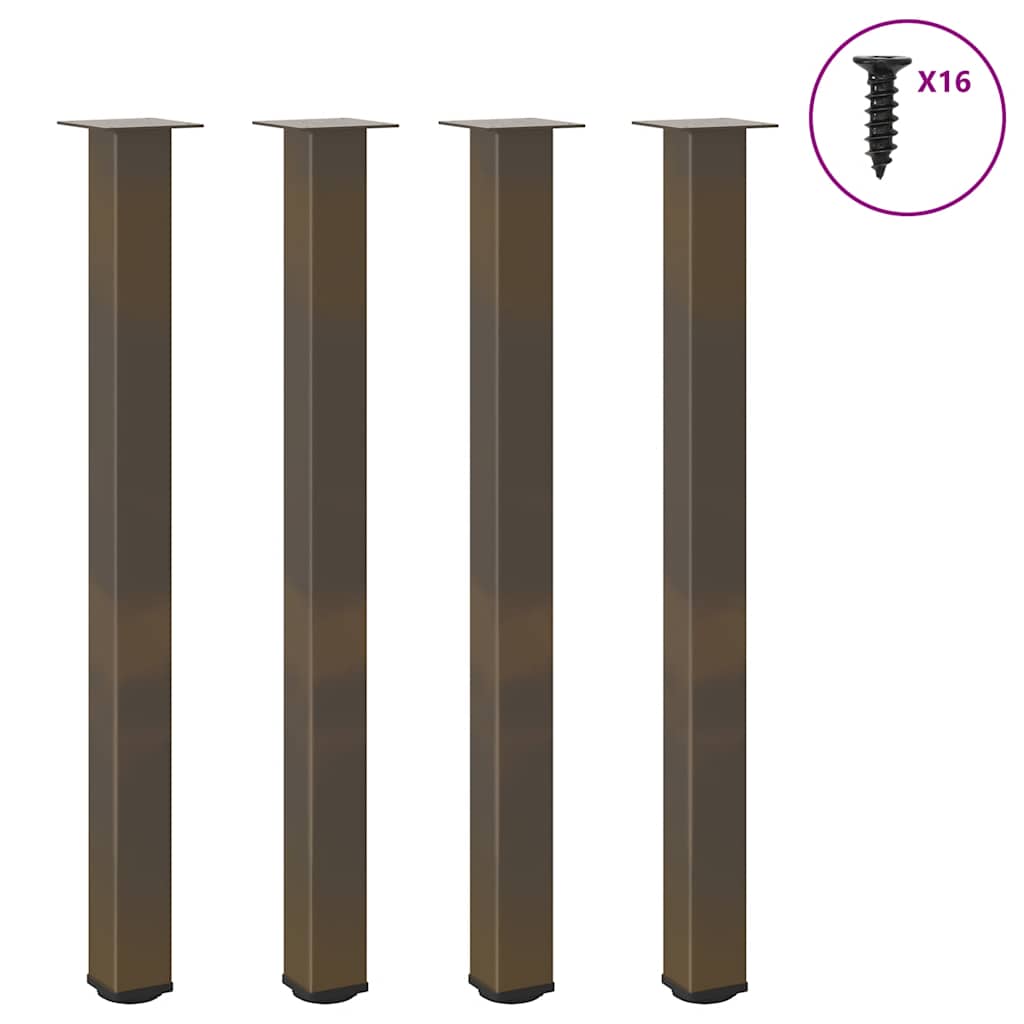 barbordsben 4 stk. naturstål 110-112 cm stål billede
