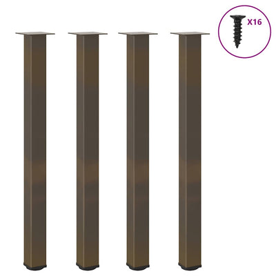 barbordsben 4 stk. naturstål 110-112 cm stål