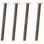 konsolbordben 4 stk. naturstål 72 cm stål