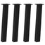 konsolbordben 4 stk. sort 72 cm stål