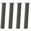 konsolbordben 4 stk. antracit 72 cm stål