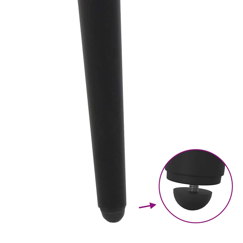 sofabordben konisk form 4 stk. sort 30-31 cm stål