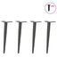 sofabordben konisk form 4 stk. antracit 30-31 cm stål