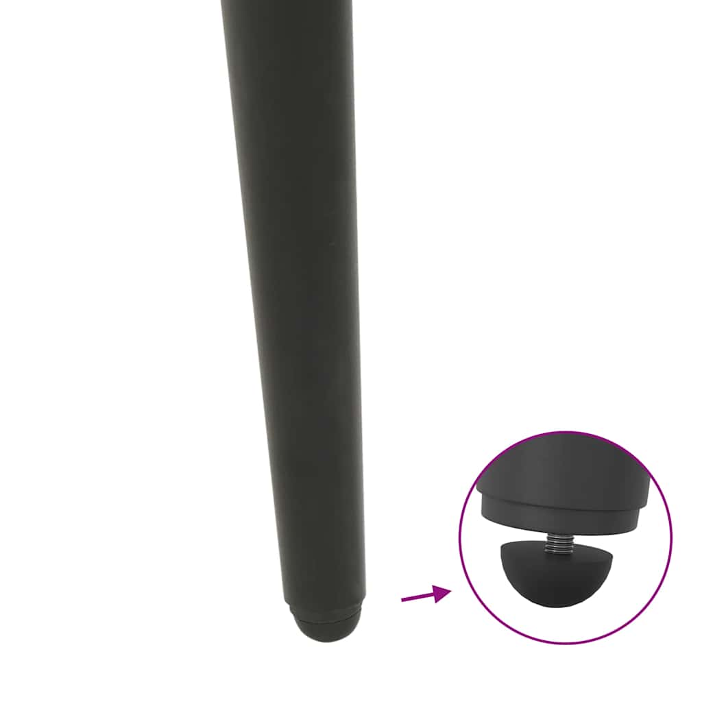 sofabordben konisk form 4 stk. antracit 30-31 cm stål