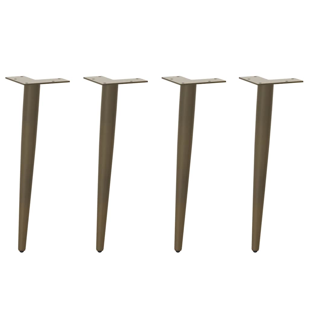 sofabordben konisk form 4 stk. naturstål 30-31 cm stål