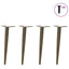 sofabordben konisk form 4 stk. naturstål 30-31 cm stål