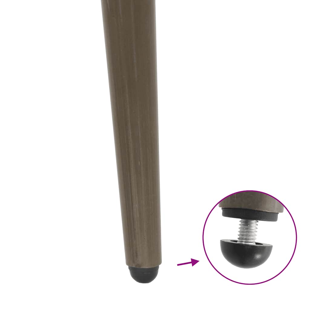 sofabordben konisk form 4 stk. naturstål 30-31 cm stål