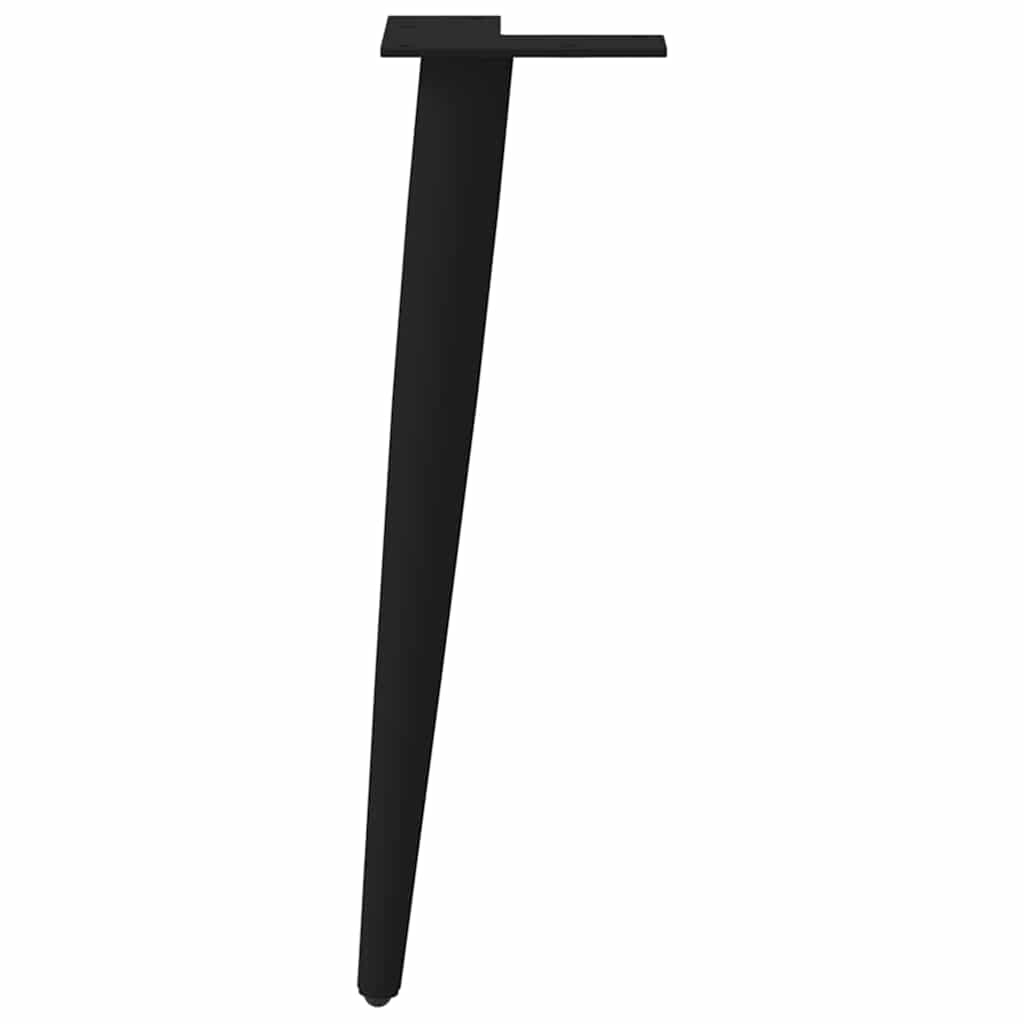 sofabordben konisk form 4 stk. sort 42-43 cm stål