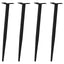 konsolbordben konisk form 4 stk. sort 72-73 cm stål