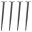 konsolbordben konisk form 4 stk. antracit 72-73 cm stål